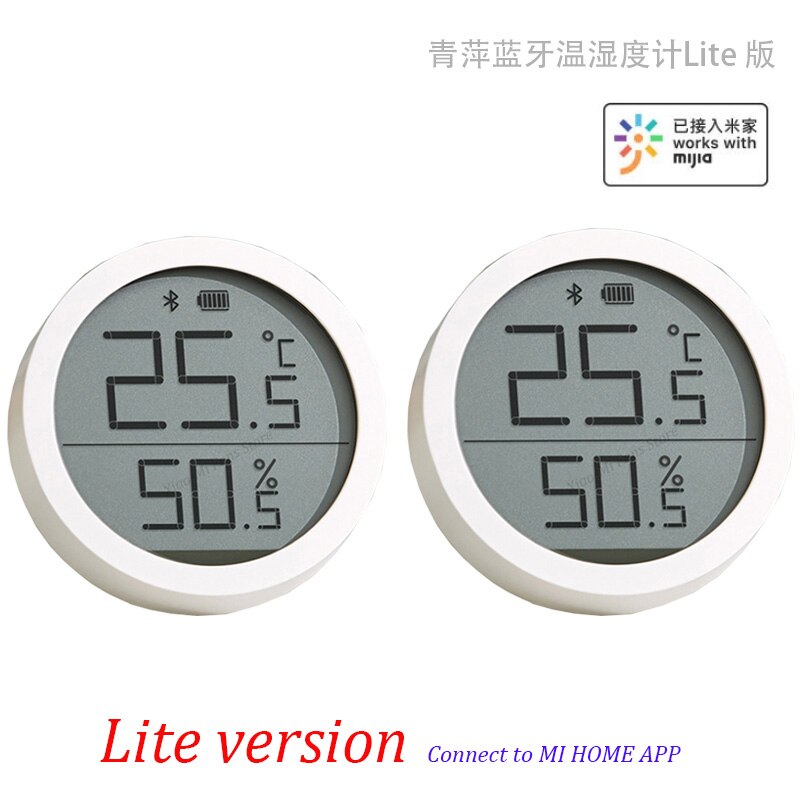 Xiaomi cleargrass qingping bluetooth-termometer hygrometer temperaturfuktighetssensor för apple siri homekit / mi mijia app hem: 2 st lite version