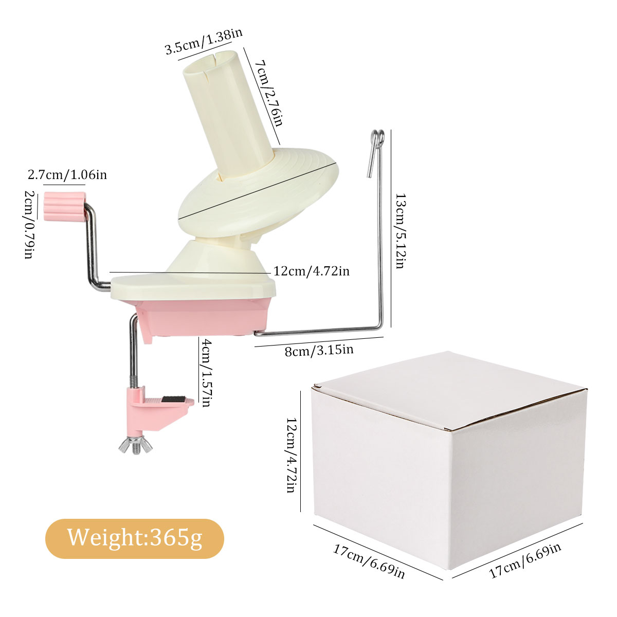 Ręczna nawijarka do przędzy, włókno wełniane, ręczna nawijarka do sznurka, przenośna do samodzielnego szycia i tworzenia akcesoriów