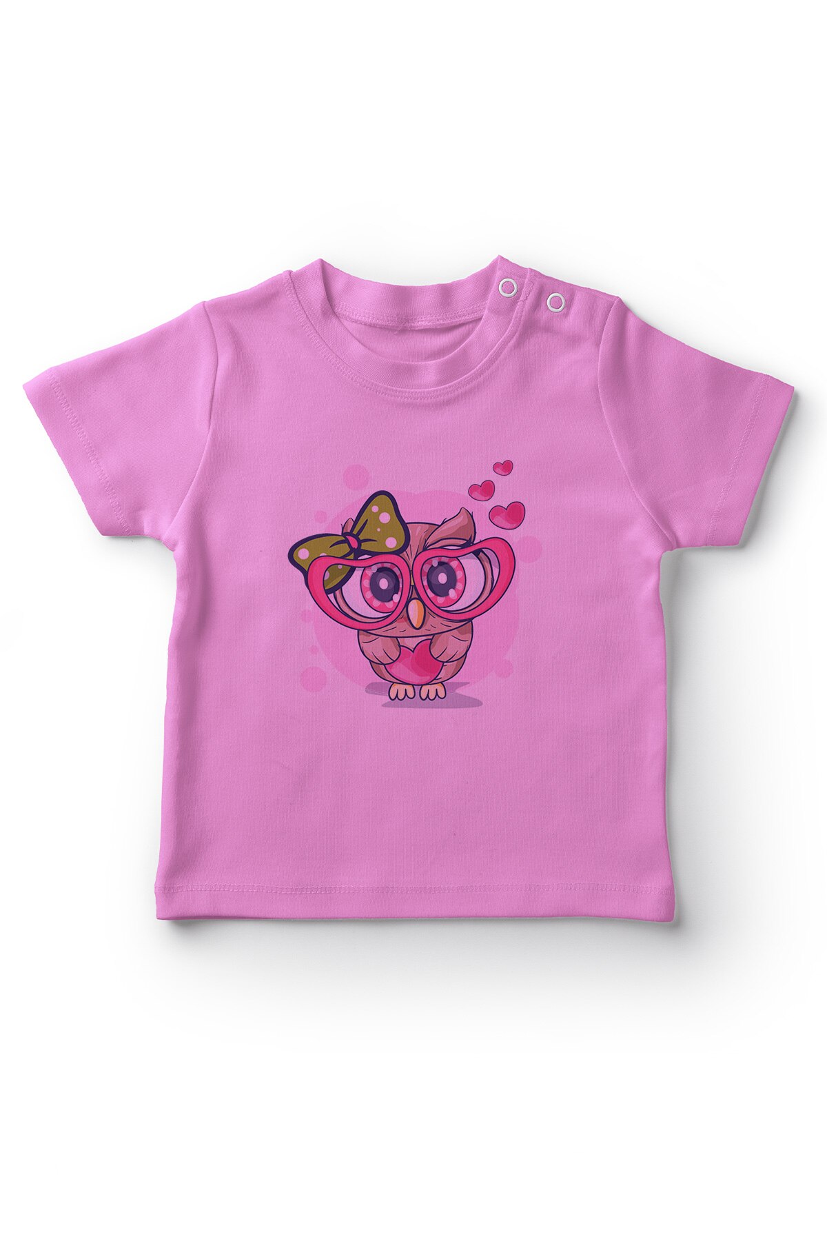 Angemiel babybril schattige uil babymeisje t-shirt roze