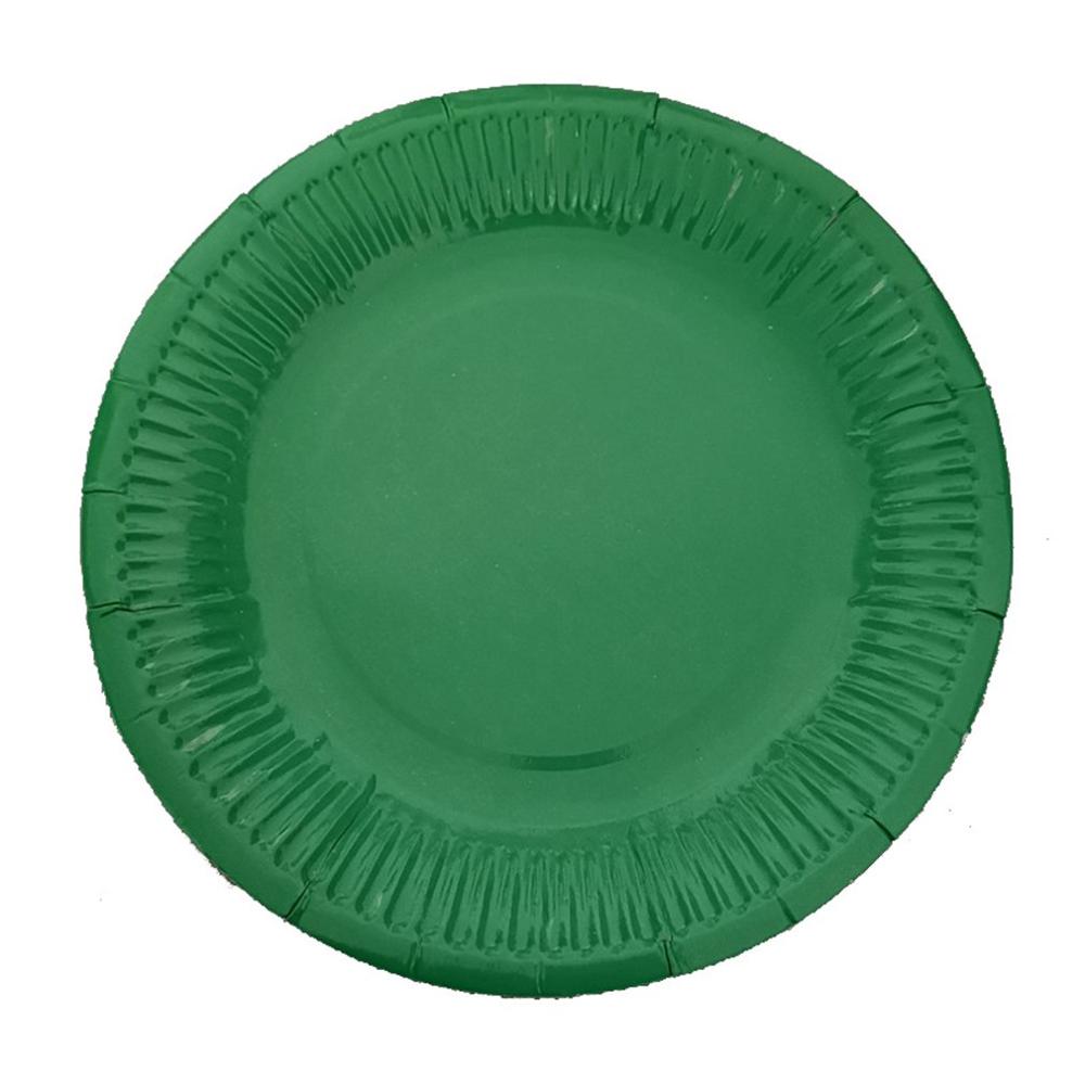 10Pcs Einweg Papier Platten Geburtstag Party Kreis Platte Obst Platte Kuchen Tablett Geschirr Geburtstag Partei Liefert: Grün