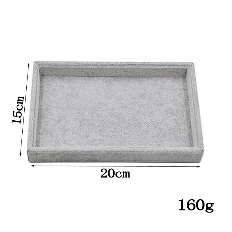 Novedad en caja de joyería DIY, organizador de almacenamiento en cajones, bandeja de almacenamiento de terciopelo suave gris, bandeja para embalaje de joyería hecha a mano DIY: flat tray