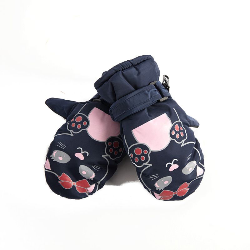 Più Caldo Velluto Delle Ragazze Dei Ragazzi Guanti Da Neve antiscivolo Guanti per Bambini Guanti Invernali Impermeabile Antivento per Bambini Guanti per Bambini 3- 7 anni