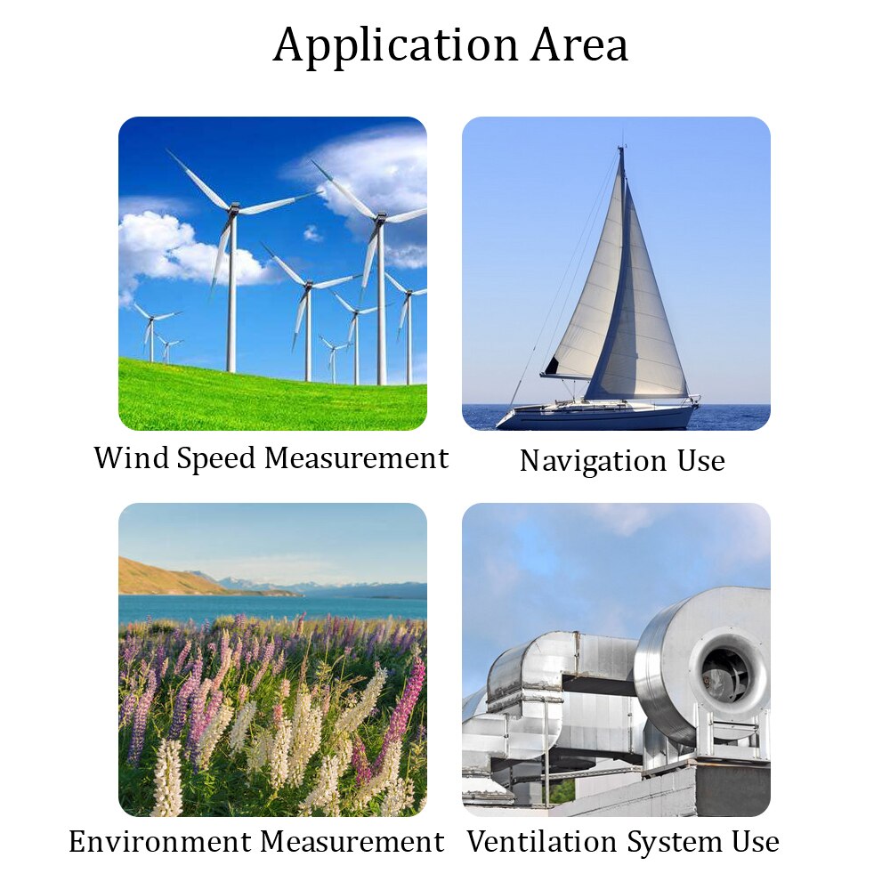 Digitale Anemometer Anemometro Thermometer Kleur Lcd Luchtsnelheid Windsnelheid Measue Gauge Luchtstroom Volume Meter Windmeter Alarm