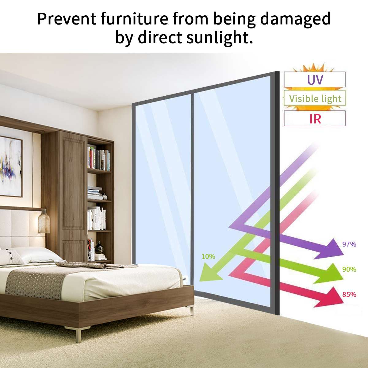 Pellicola per vetri a specchio unidirezionale pellicola per vetri riflettente autoadesiva in PVC pellicola per vetri per la casa