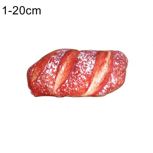 Muñeca rellena modelo de pan de sésamo con mantequilla de jamón simulada en 3D, cojín trasero, almohada decorativa, cojín de apoyo: Red Bread20cm