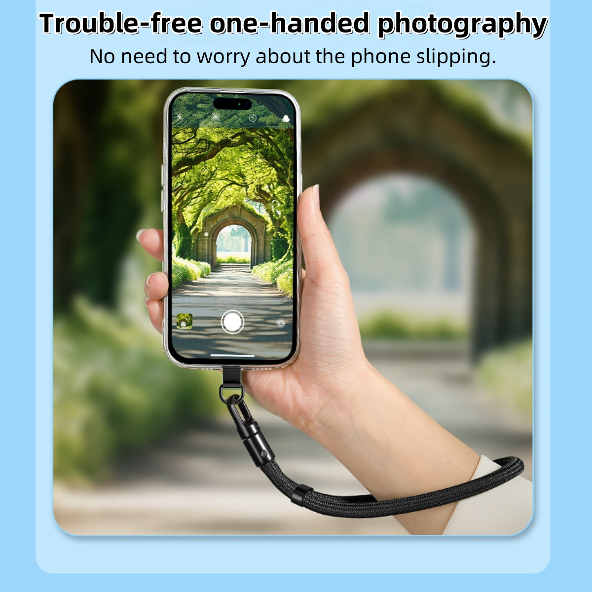 Universal Adjustable Mobile Phone Lanyard Short Wrist Strap with Self-locking Anti Durable Polyester Phone Strap