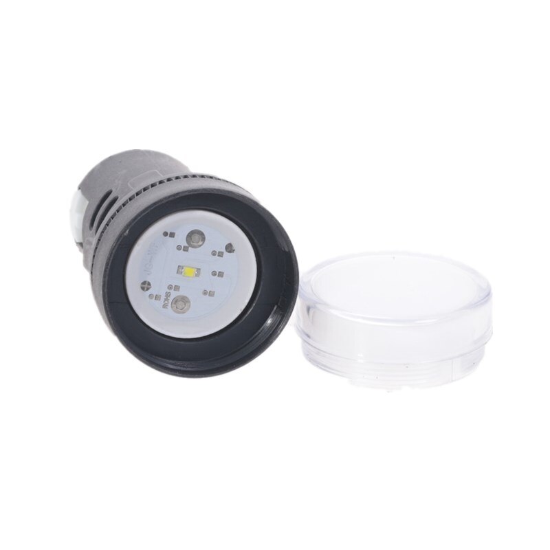 10Pcs White Button 22mm Panel Mount LED Power Indicator Pilot Signal Light Lamp AD16-22 12V 24V 110V 220V
