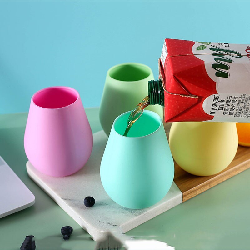 DEOUNY Unbreakable 400ml Silicone Wine Glass Shatt... Grandado