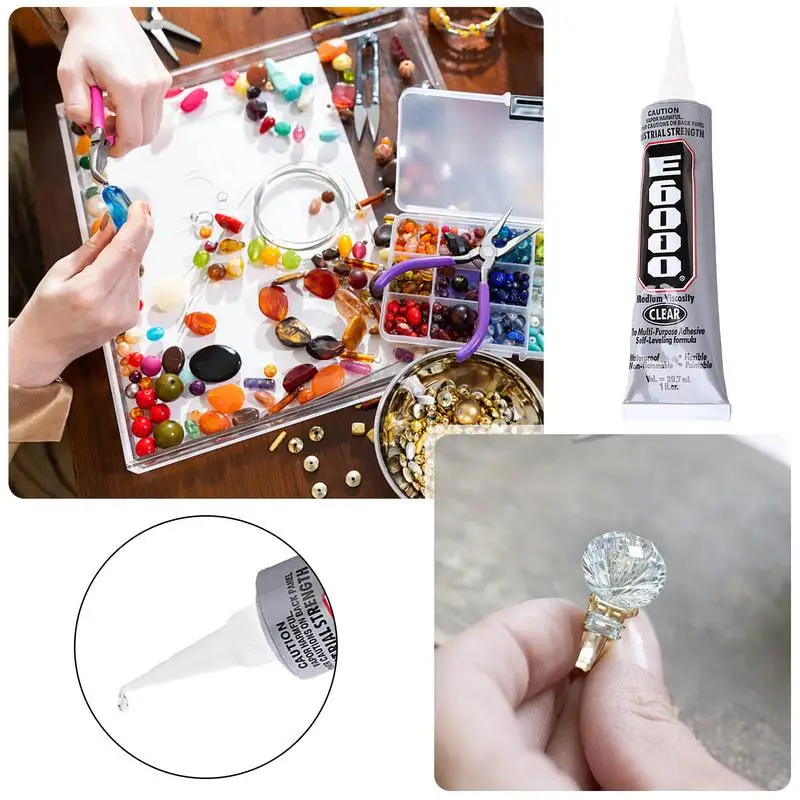 Strass Kleber E6000 Kleber Strass Kristall Diamant Malerei DIY Handwerk Werkzeug Stark klebender Kleber für Schmuckherstellung Werkzeug