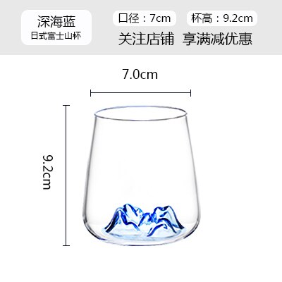 Vasos de cristal de estilo nórdico, vasos dobles transparentes, creativos, aptos para beber, gobetas y Verres, EK50GC: blue