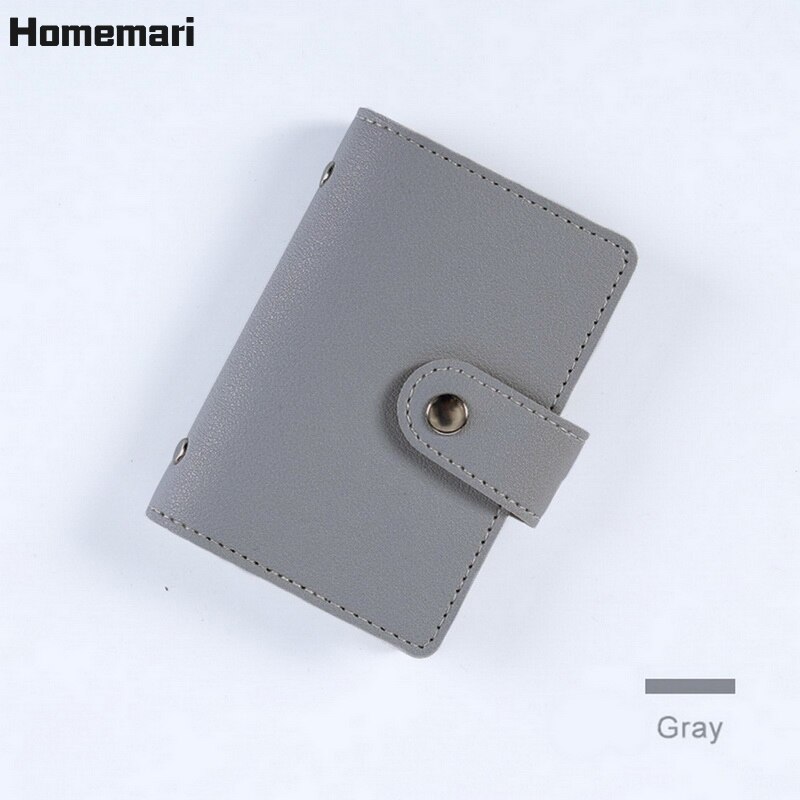 Homemari Vrouwen Portemonnee Functie Credit Card Id Card Wallet Holder 24 Card Organizer Case Pack Business Credit Kaarthouder Pakket: Gray