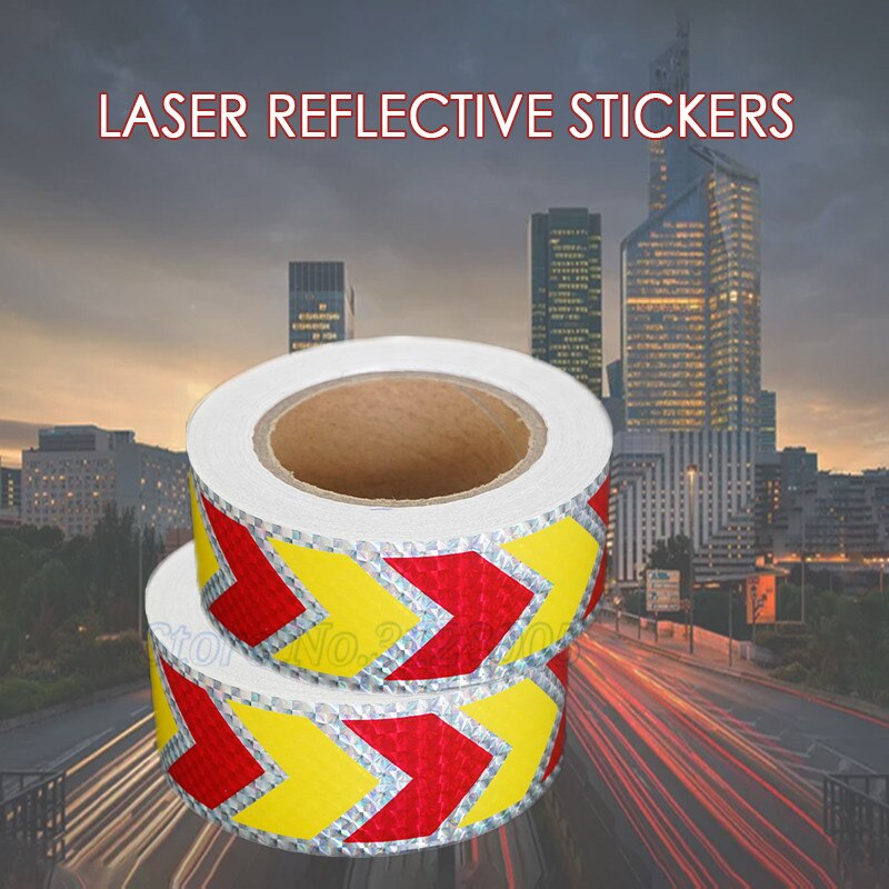 3M Reflective Tape Arrow Guide Warning Mark Strip Waterproof For Automobile Truck Trailer Traffic Road Safety Reflective Film