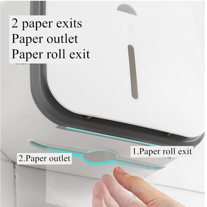 Vandtæt vægbeslag toiletpapirholder hylde toiletpapir bakke rulle papirrør opbevaringsbakke bakke