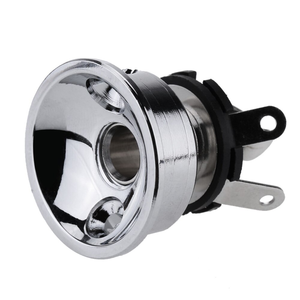 Metal Silver 6.35mm / 1/4" Jack Plug Socket Output Plate For Electric Telecaster Guitar With Mounting Screws