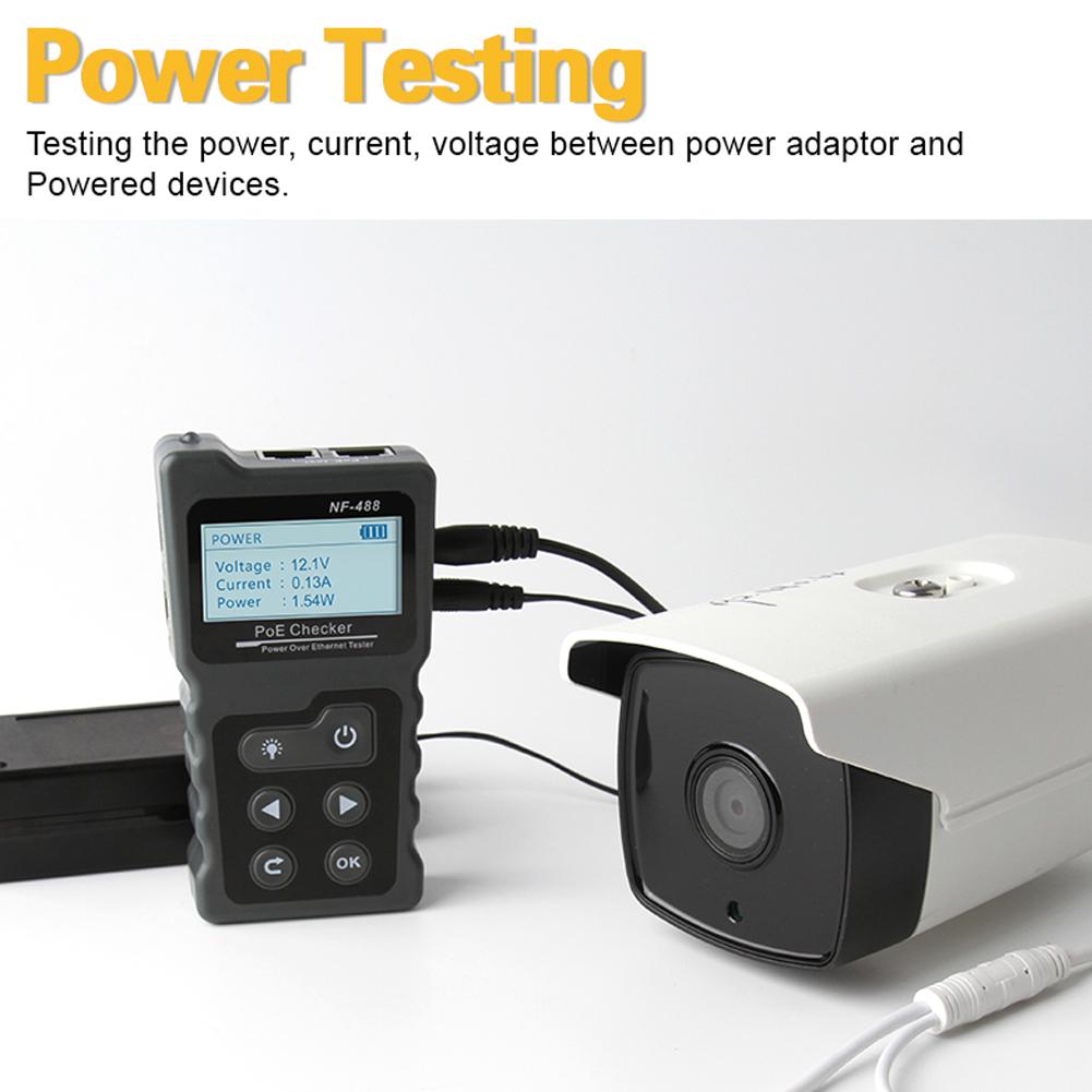 NF-488 Digital Ethernet CAT5 CAT6 LAN Network Cable PoE Switch Tester Detector