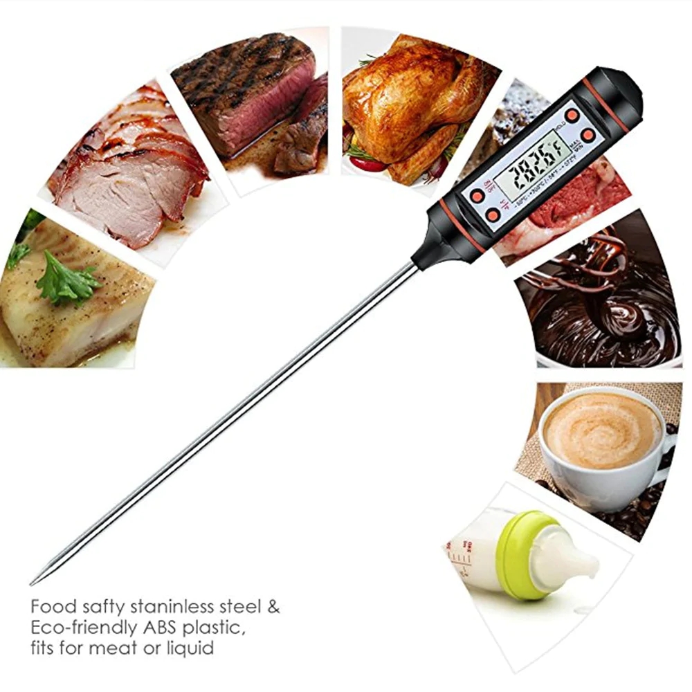 Kitchen Cooking Food Meat Temperature Probe Digital BBQ Thermometer Tools Function Adjustable