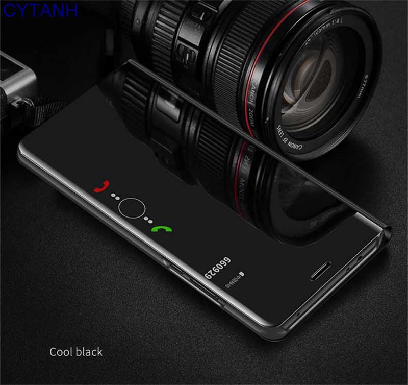 Inteligentne lustro odwróć telefon pokrywa dla samsung galaxy a52 a 52 52a 5g SM-A526B 6.5 kickstand funda zderzak coque dla przypadku sansung a52: for samsung a69 / Black