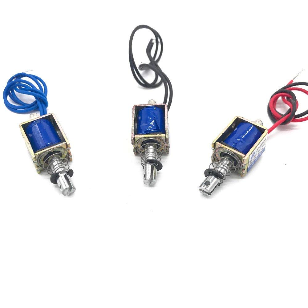 JF-0520B/JF-0530B DC 6V DC 12V or DC 24V Push Type Open Frame Linear Solenoid Electromagnet Suction 40g 10mm 0.3A 4N