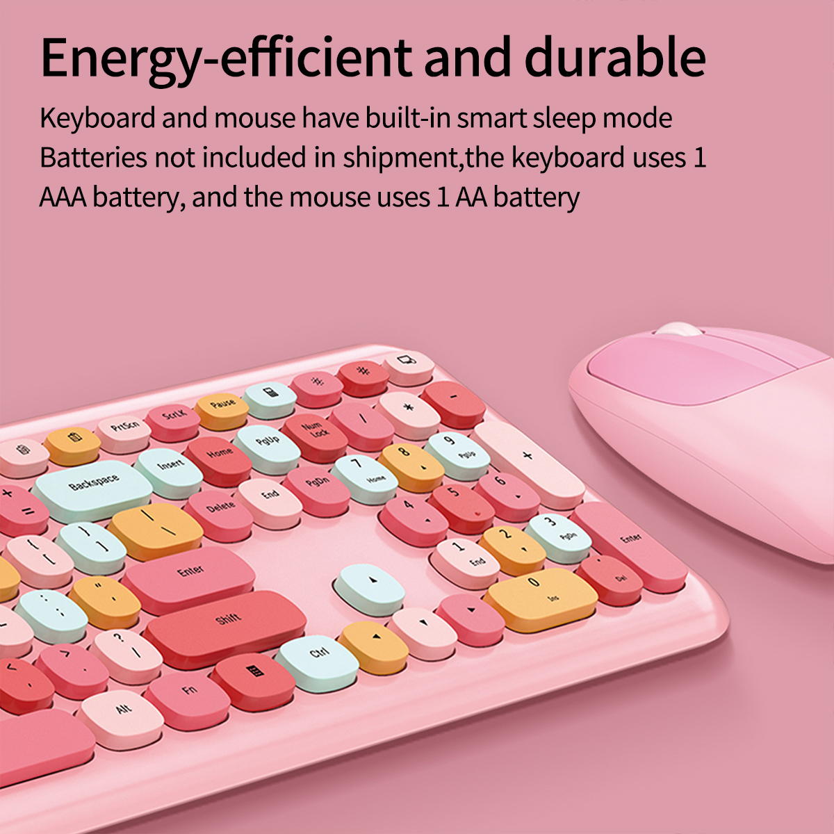 MOFii Bezprzewodowe połączenie Mieszane klawisze Kolorowe różowe 666 Bezprzewodowy zestaw klawiatury i myszy