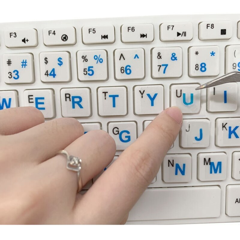 Replacement Keyboard Sticker English Letter Film Keypad Cover Sticker Suitable for Tablet PC Laptop Gaming Keypads