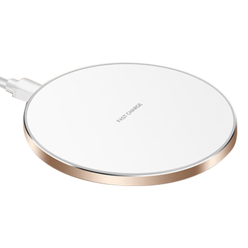 10W Fast Wireless Charger, Suitable For Samsung Galaxy S10 S9 / S9 + S8 Note 9 USB Qi Charging Pad: WHITE