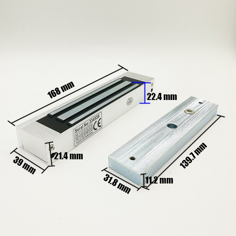 Wasserdicht Magnet Türschloss 350Lbs 180KG Elektro Magnetische sperren für Tür Zugriff Kontrolle System