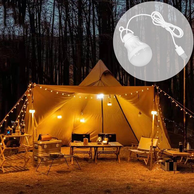 USB Outdoor Emergency Light Portable Lighting Bulb Camping Essential Mini Light 5v Super Bright Camping Outdoor Light Lanterne.