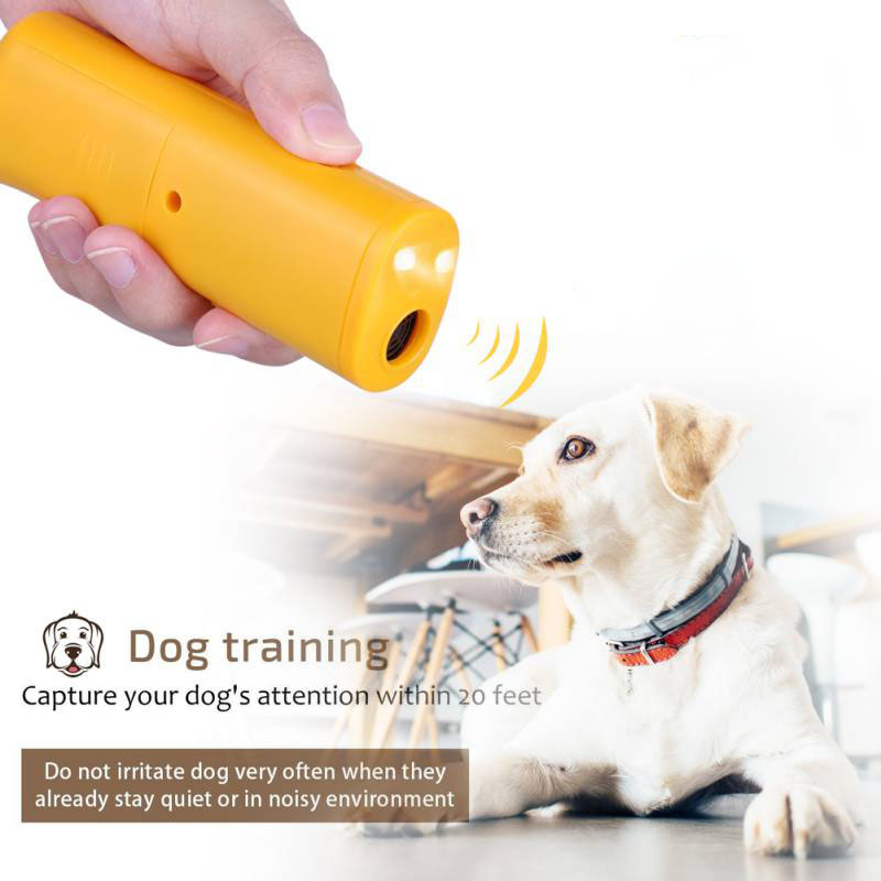 Hund Repeller Anti Bellen DogTraining Gerät Haustier Trainer mit Beleuchtung Ultraschall 3 in 1 Anti Bellen Haustier Liefert