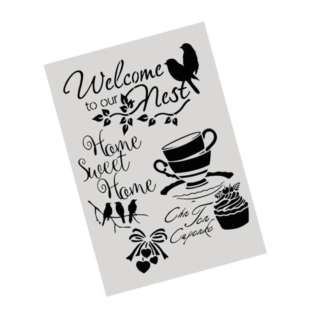 Welkom Gelaagdheid Stencils Voor Muren Schilderen Scrapbooking Stempel Album Decor Embossing Papieren Kaart Template Decoratie