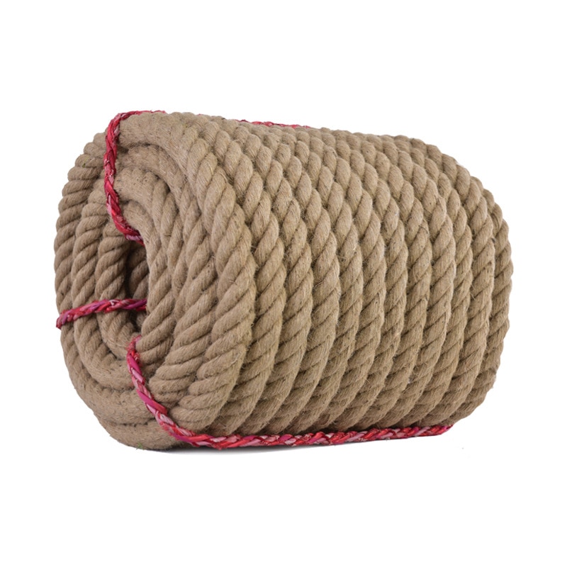 Cuerda de Yute Natural de 4mm, cuerda de cáñamo trenzada para macramé, artesanía Vintage para de boda, decoración hecha a mano para rascar mascotas