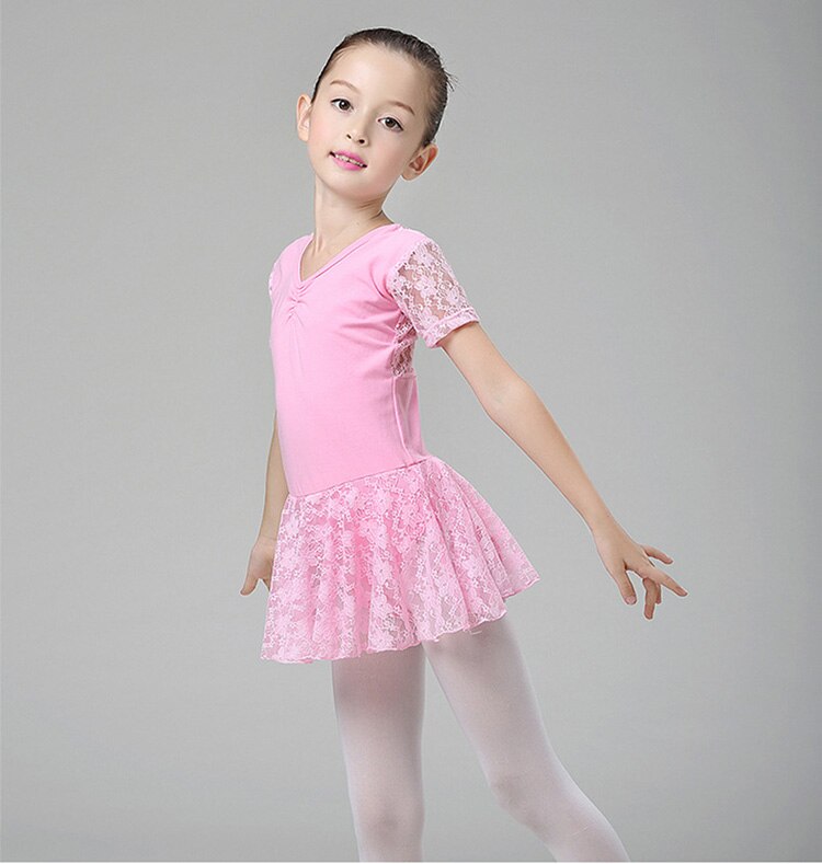 Pink blonde pige ballerina trikot pige ballet kjole til børn danse tøj børn børn ballet kostumer til piger trikot dans