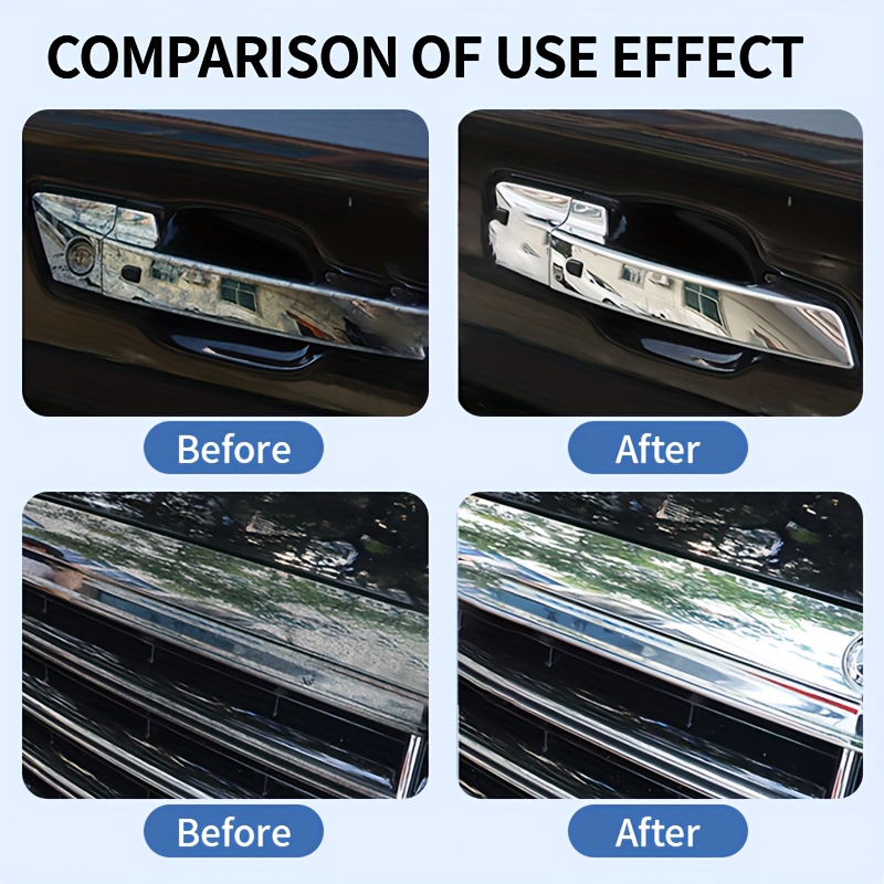 Chrome Shine Restorer for Car Windows & Metal Surfaces - Rust Remover and Polishing Paste, Removes Stains & Oxidation, Restores