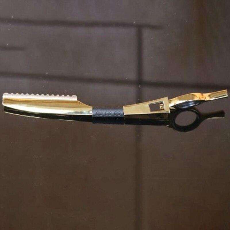 Gouden Kleur Professionele Haar Uwe Scheermes Mijn Haar Knippen Scheermes Blade Zwaard Schrapen