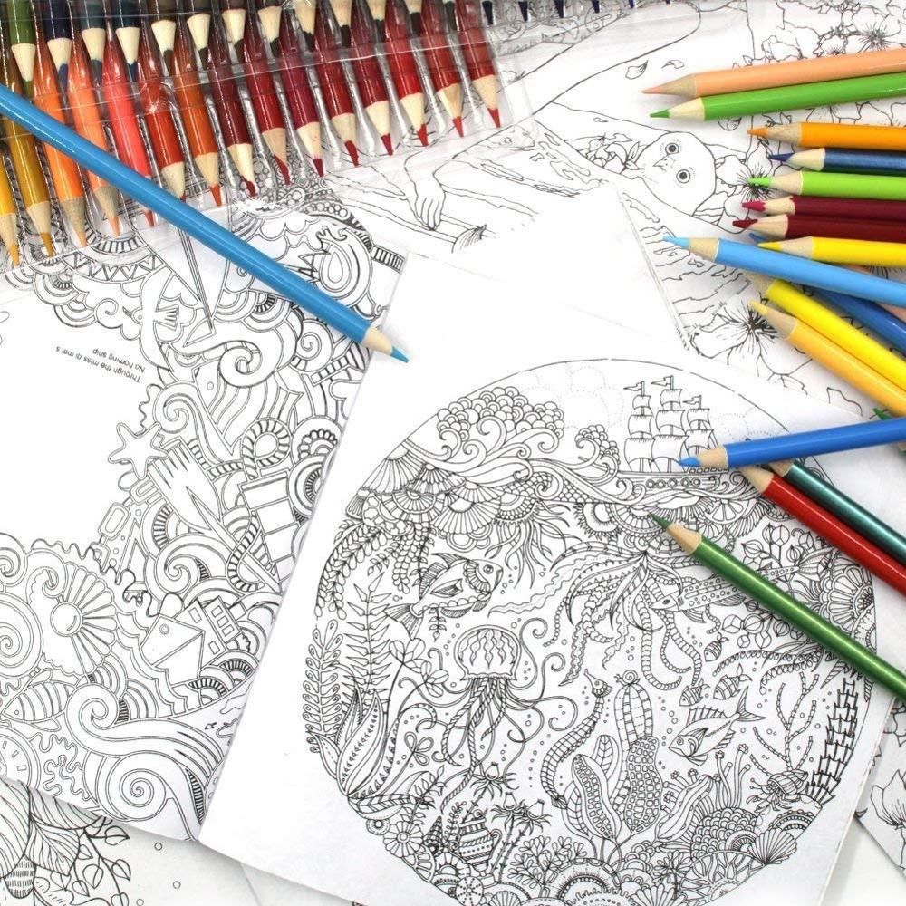 120 lápices de colores-120 lápices de colores únicos y crayones preafilados para libro de colorear, Ideal para artistas