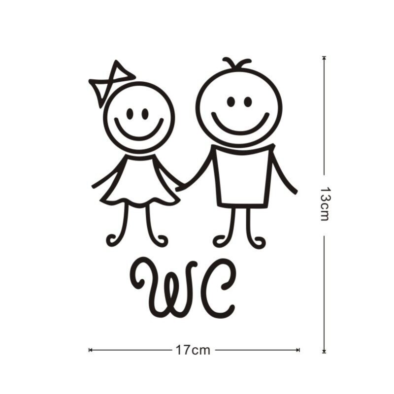 Cartoon Villain Wall Sticker Toilet Bathroom Personality Carved Decorative Sticker