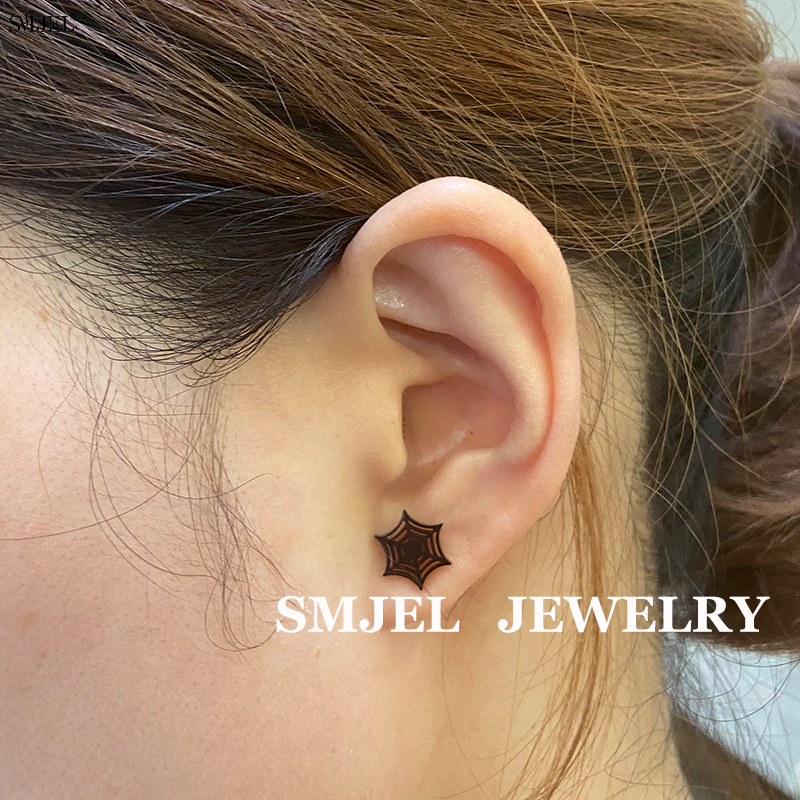 Punk Stijl Koreaanse Schattige Halloween Spook Spin Oorbellen Voor Vrouwen Sieraden Alien Et Web Net Oorbellen Xmas Accessoires 2024