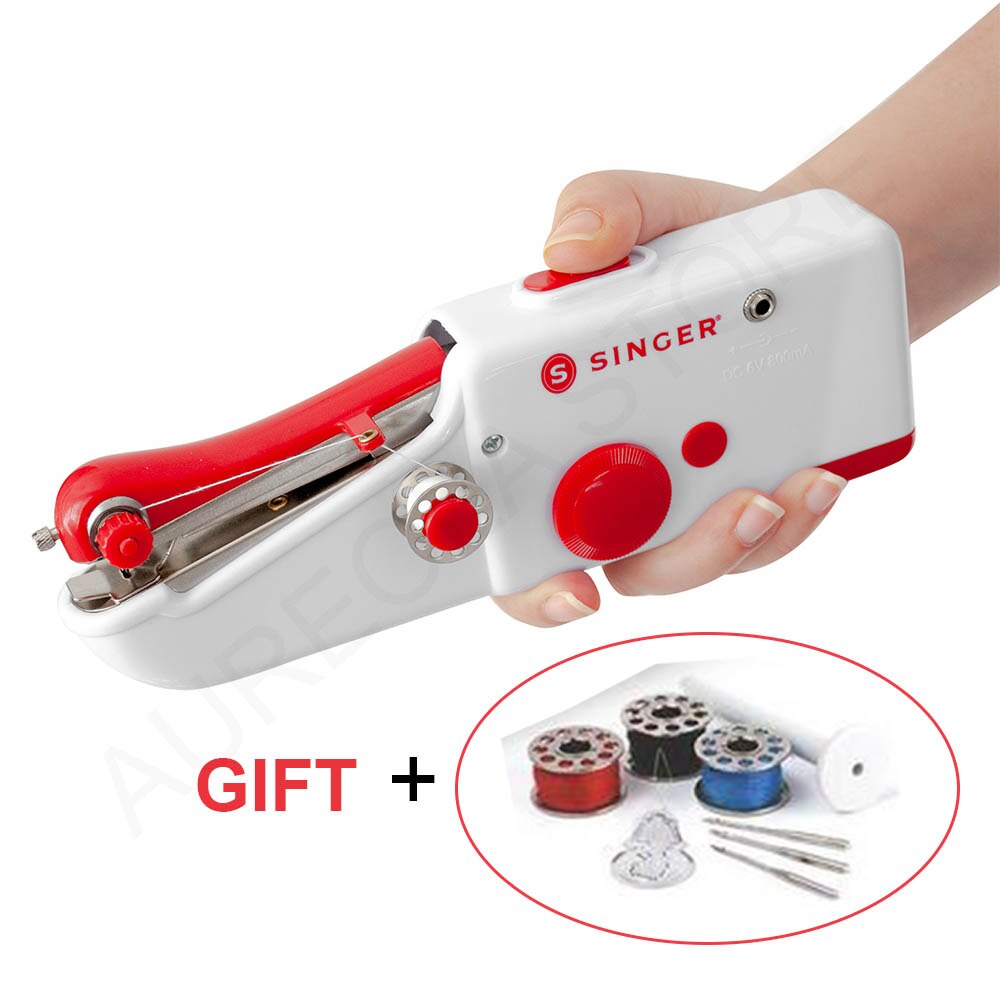 SINGER Small Hand Sewing Machine Mini Embroidery Portable Handheld Set DIY Cordless Handwork Tools Accessories