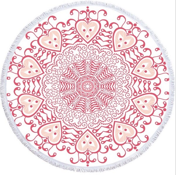 Real Microfiber Round Beach Towels Sport Scarf Bohemian Circle Serviette De Plage Toalla Playa Swimming Bath Towel: 13