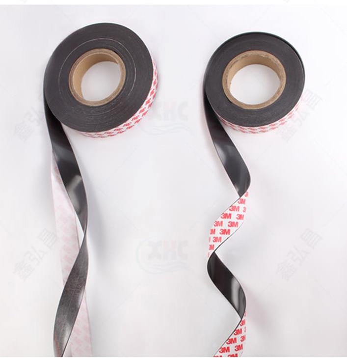 10 meter zelfklevende flexibele magneetstrip in verschillende maten, 3m breedtes rubberen magneetband