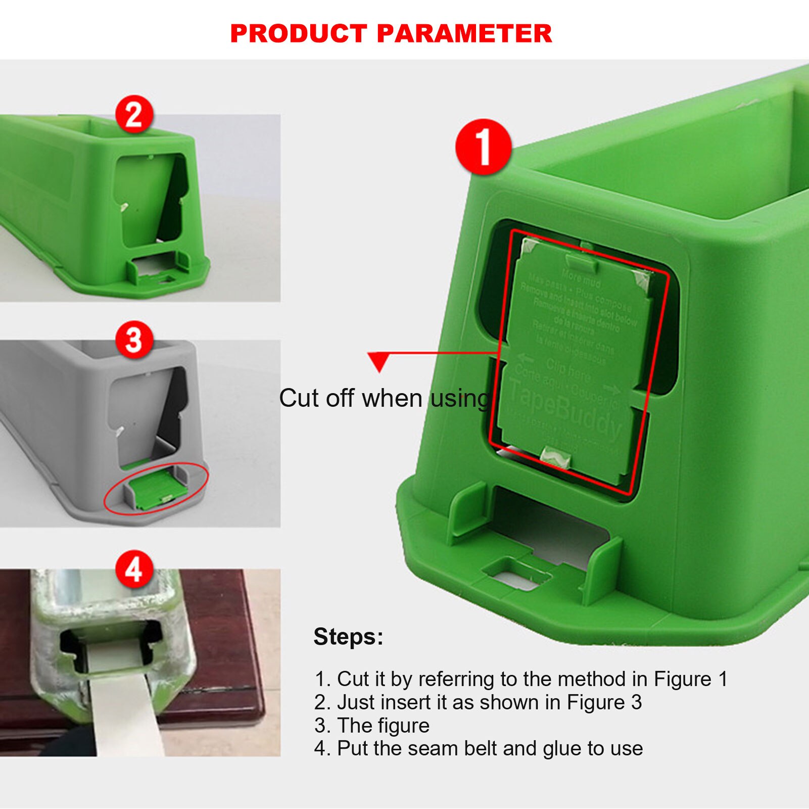 Drywall Taping Tool Drywall Tool One Step Tape Joint Compound Application Caulking Splicing Quick Clamping Seam Tool