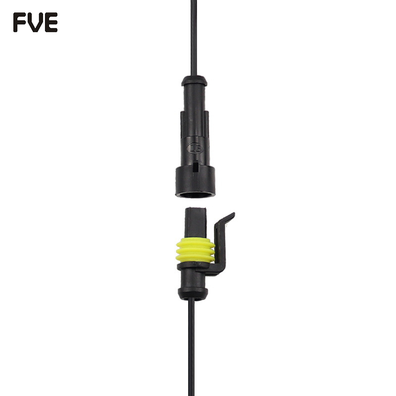 2-Pin Way Waterproof Automotive Electrical Connectors Plug With Wire Male Female Connector 1/2/3/4/5/6 pin For Car Motorcycle: army green / 20-29Pcs