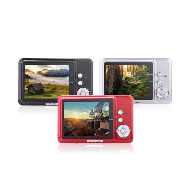 18MP Cheap Portable Digital Camera Mini Cam 2.7" LCD Display Lithium Battery Compact Camera Digital Disposable Cameras Freeship