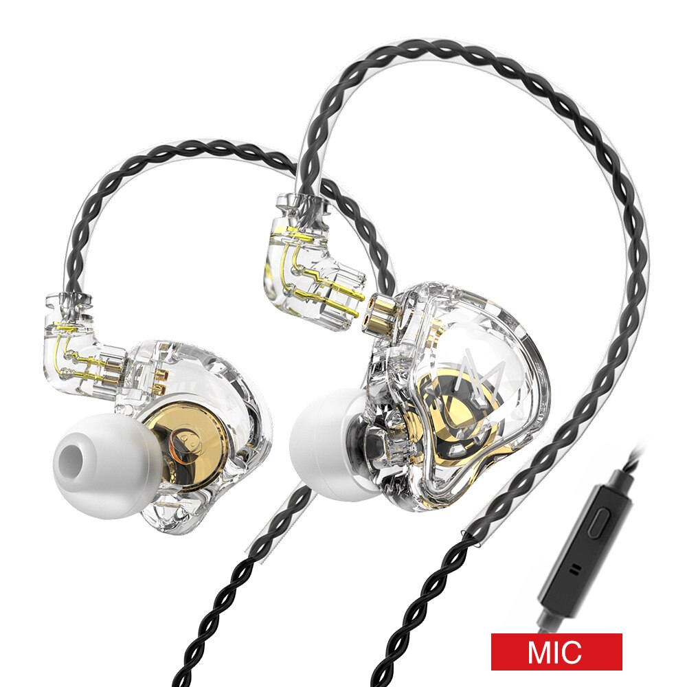 Trn  mt1 hifi in-ear-kopfhörer, dj-monitor-kopfhörer, ohrhörer, dynamischer sport-kopfhörer mit geräuschunterdrückung, iem-headset, kz edx  ed9 trn  ta1 m10 st1: Klare sprachqualität mit mikrofon