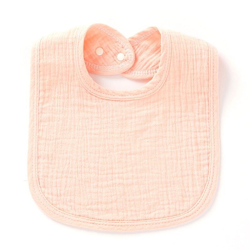 Babyvoeding Kwijlen Slabbetjes 4-Lagen Katoen Gaas Speeksel Handdoek Bandana Burp Doek: light pink