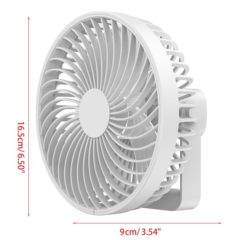 6.5inch Small Ceiling Fan 4-Speed Hanging Fan with Hook Rechargeable Timing Canopy Fan 2000mAh for Teacher Student