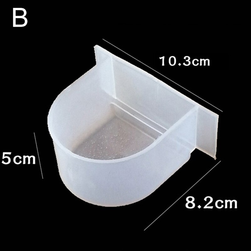 pet supplies bird cage food trough bird feeder green transparent semicircular food container bird cage accessories J6A5128: B