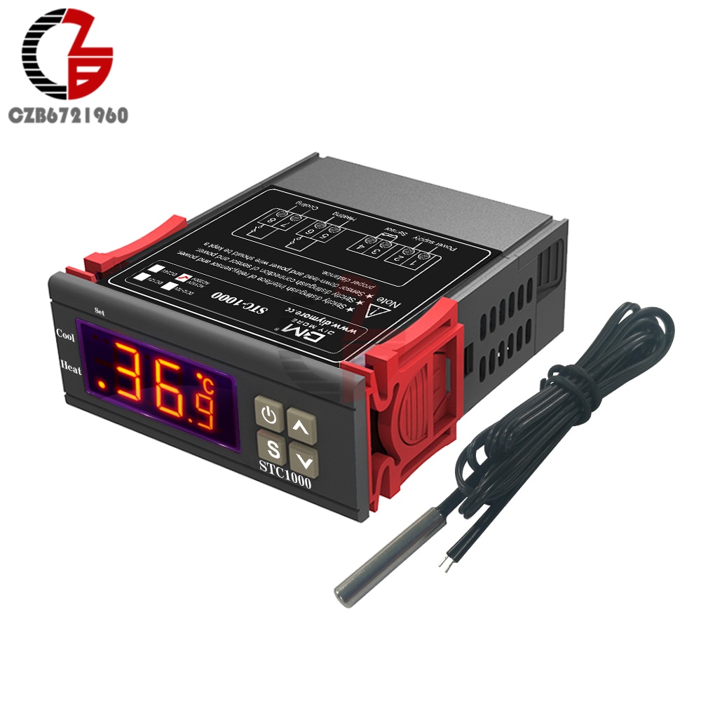 12V 110V 220V Digital Temperature Humidity Controller Aquarium Incubator Birds Thermostat Humidistat Thermometer Hygrometer