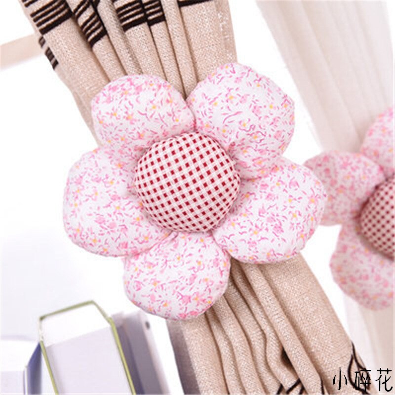 Moderni violetti perinteinen kiinalainen auringonkukka punainen kukka verhopidike verhotarvikkeet koriste verho solmiot cp -hm371*3: Vaaleanpunainen