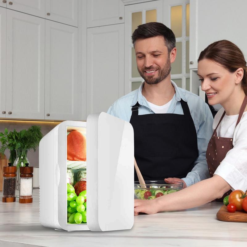 8L Portable Car Mini Small Refrigerator Electric Freeze Heating Dual Use Household Refrigerator SkinCare Makeup Storage 12V 220V