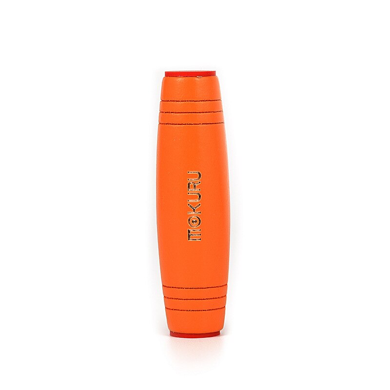 Japanse Rolling Stok Speelgoed Houten Fidget Hand Spinner Grappige Stress Flip Stok Hand Decompressie Concentraat Speelgoed: Oranje